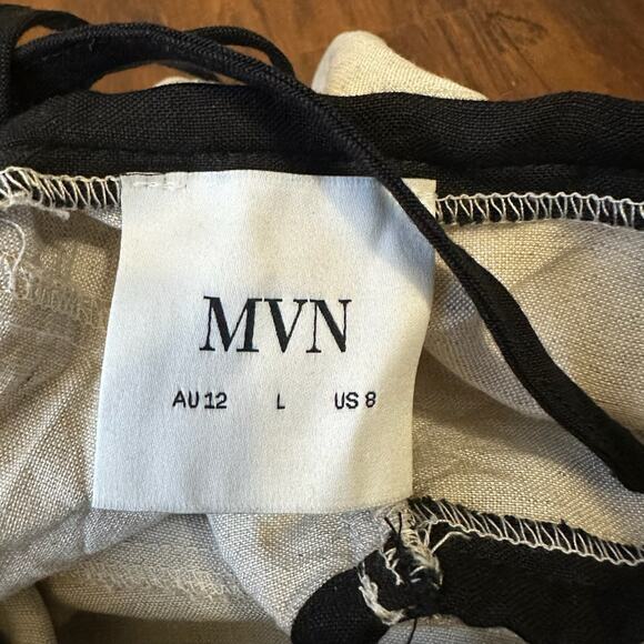 MVN The Label Maxi Slip Dress Beige Linen Sleeveless Swing Lagenlook - Picture 8 of 12